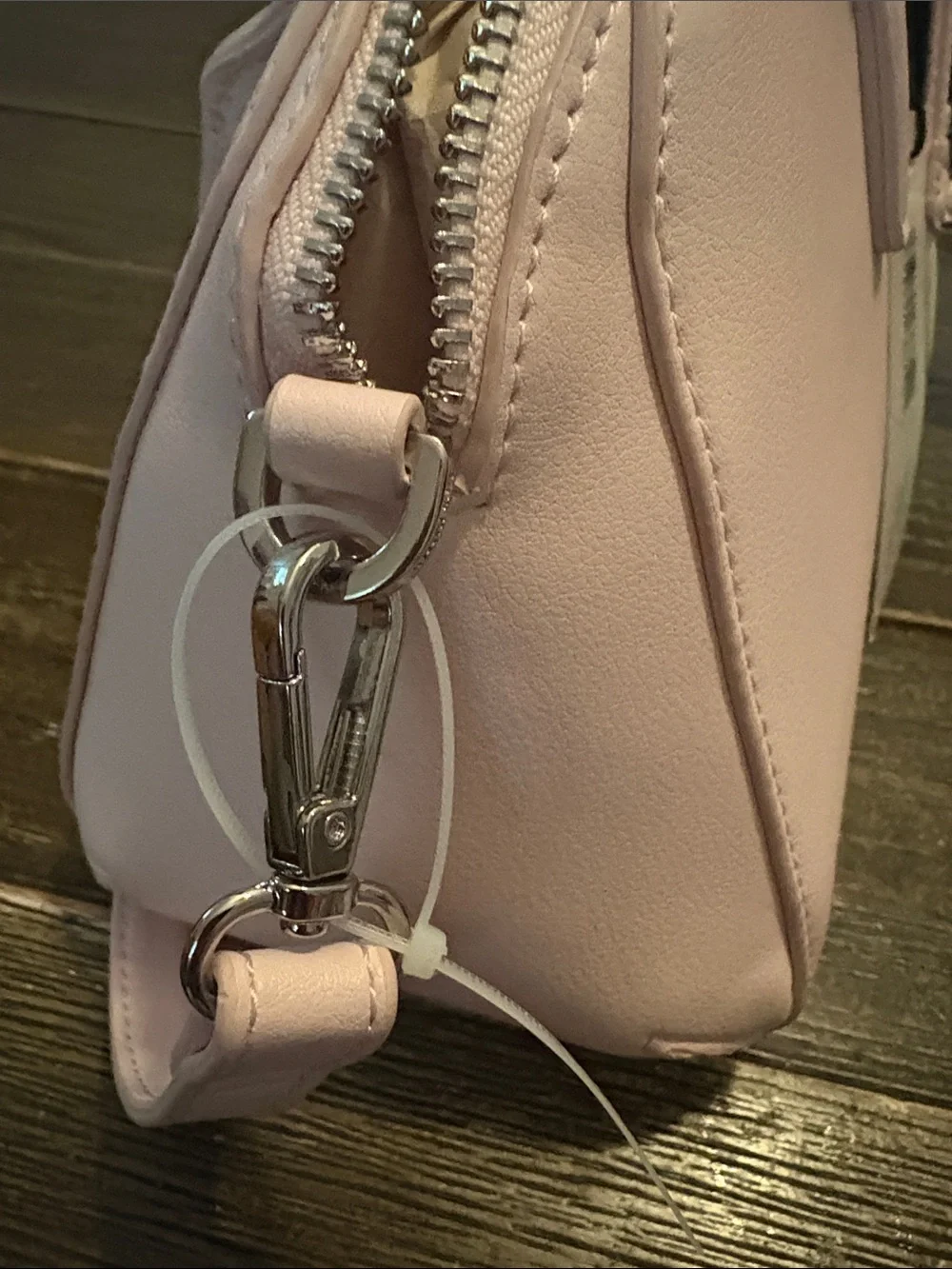 Steve Madden Pale Pink Satchel with Charm Accent